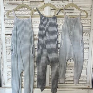 3 Little Bitsy Striped Kids One Piece Jumpsuits - Bundle